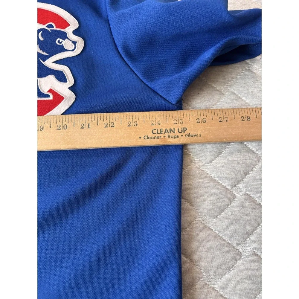 Chicago Cubs Jersey Mens Large Blue MLB Baseball Majestic Button Front USA
